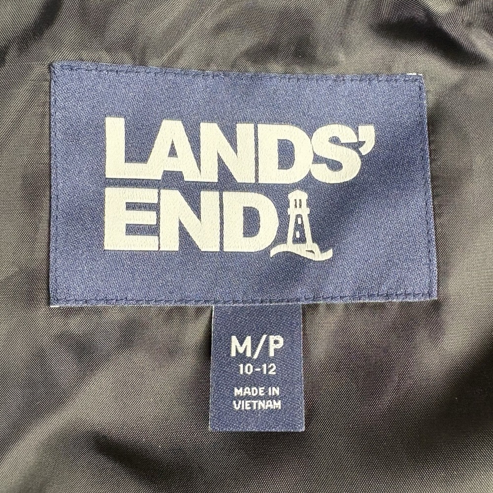 Lands' End Vest Women M/P 10-12 Black Quilted Insulated Preppy Classic Outdoor - Picture 4 of 11